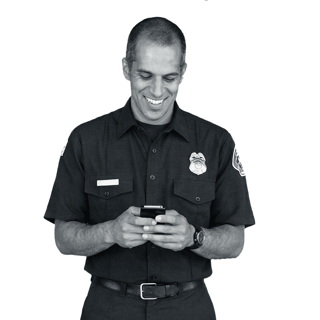 Firefighter in gear preparing for a Massachusetts promotional exam